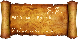 Pásztori Patrik névjegykártya