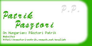 patrik pasztori business card