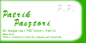 patrik pasztori business card